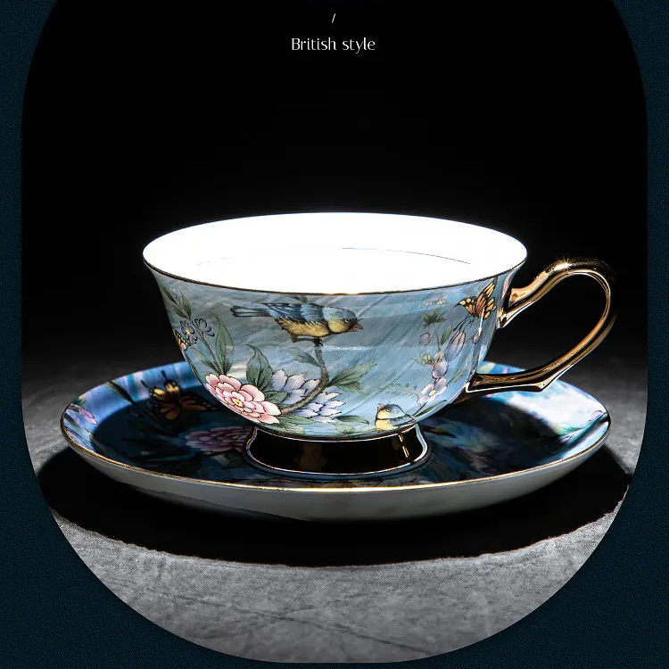 夢幻芝蘭骨瓷歐式英式下午茶杯碟套裝伴手禮