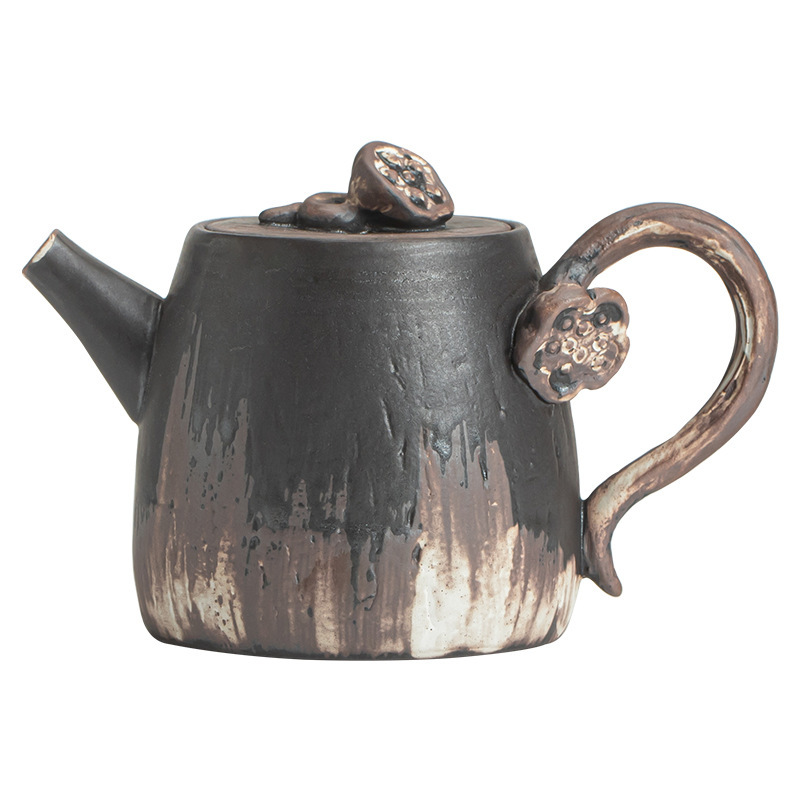 侘寂風蓮蓬浮雕正把壺