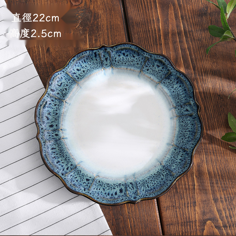 美式手繪西餐盤