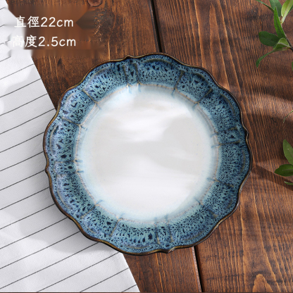 美式手繪西餐盤