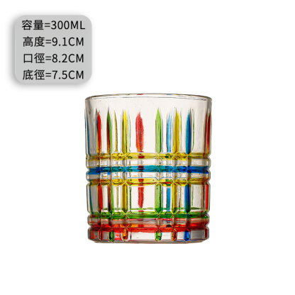 意大利手工彩繪水晶玻璃杯