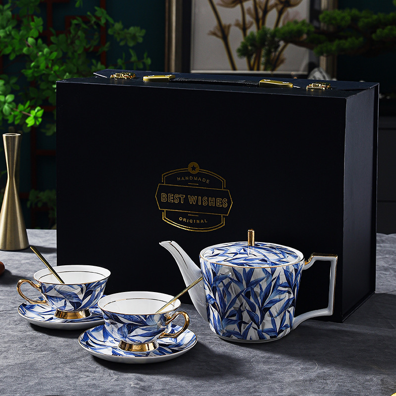 高顏值輕奢咖啡杯骨瓷套裝