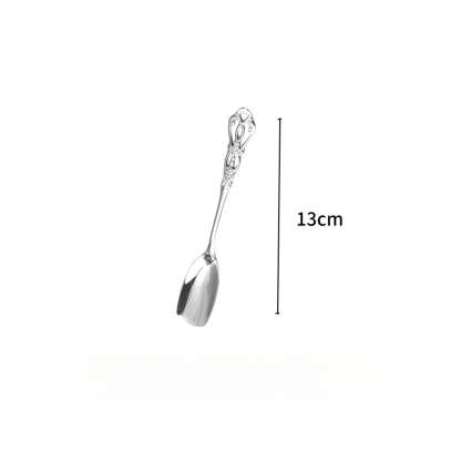 雕花鏤空不鏽鋼咖啡攪拌勺甜品勺