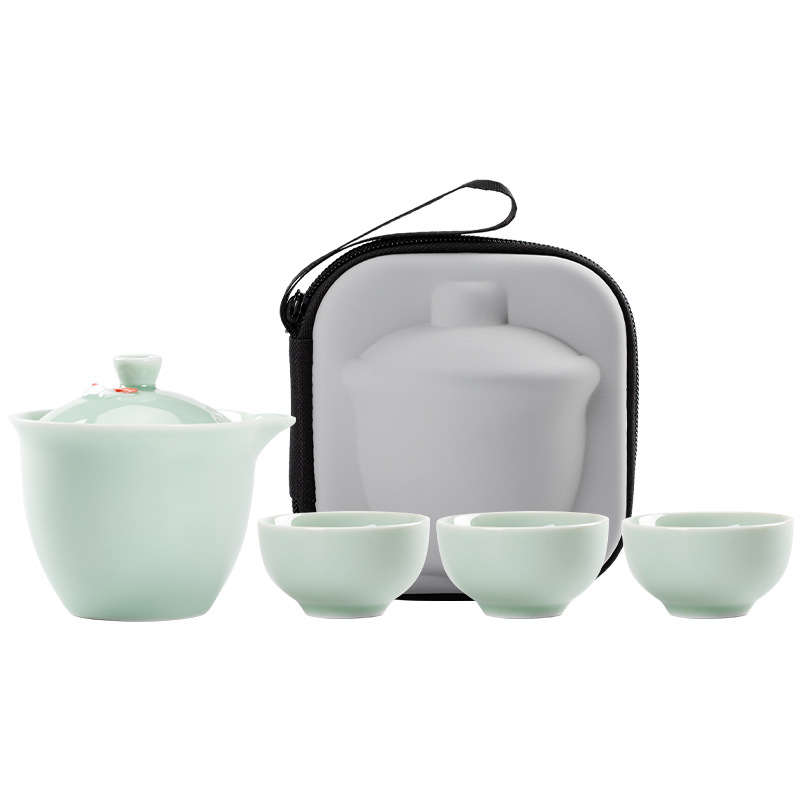 青瓷錦鯉旅行茶具