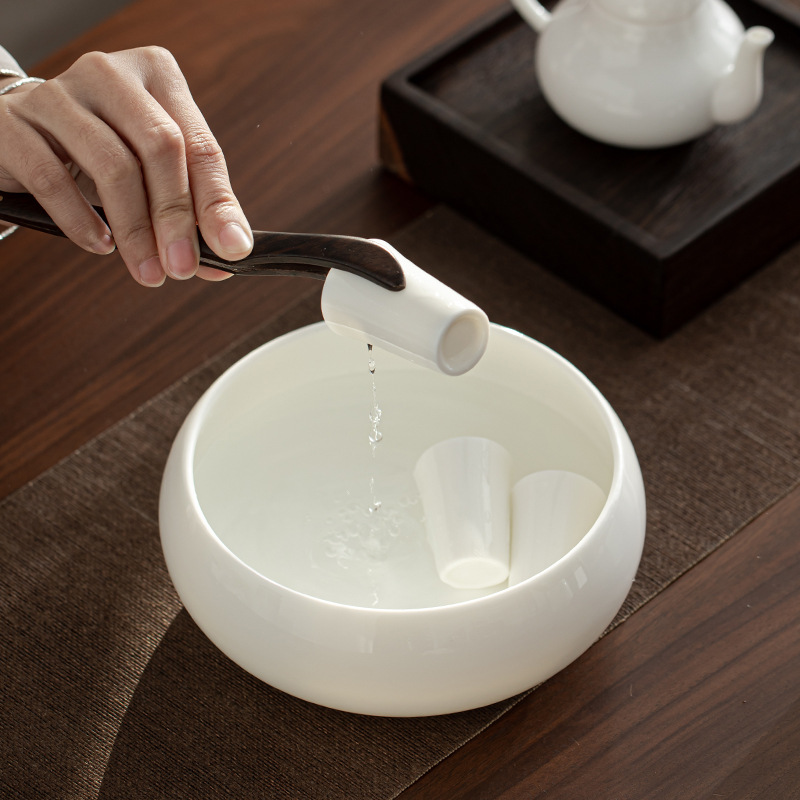 羊脂玉白瓷茶洗