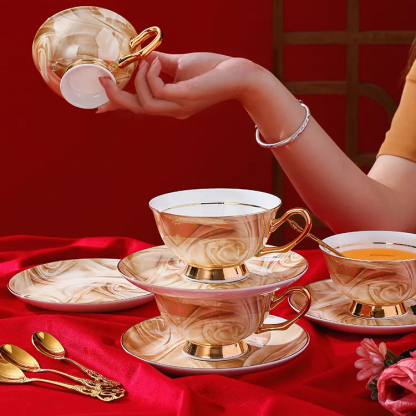 骨瓷輕奢歐式下午茶咖啡杯套裝伴手禮
