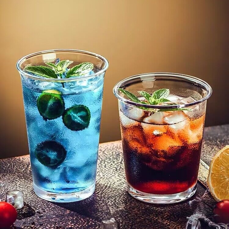 復古易拉罐捲邊拿鐵杯果汁杯