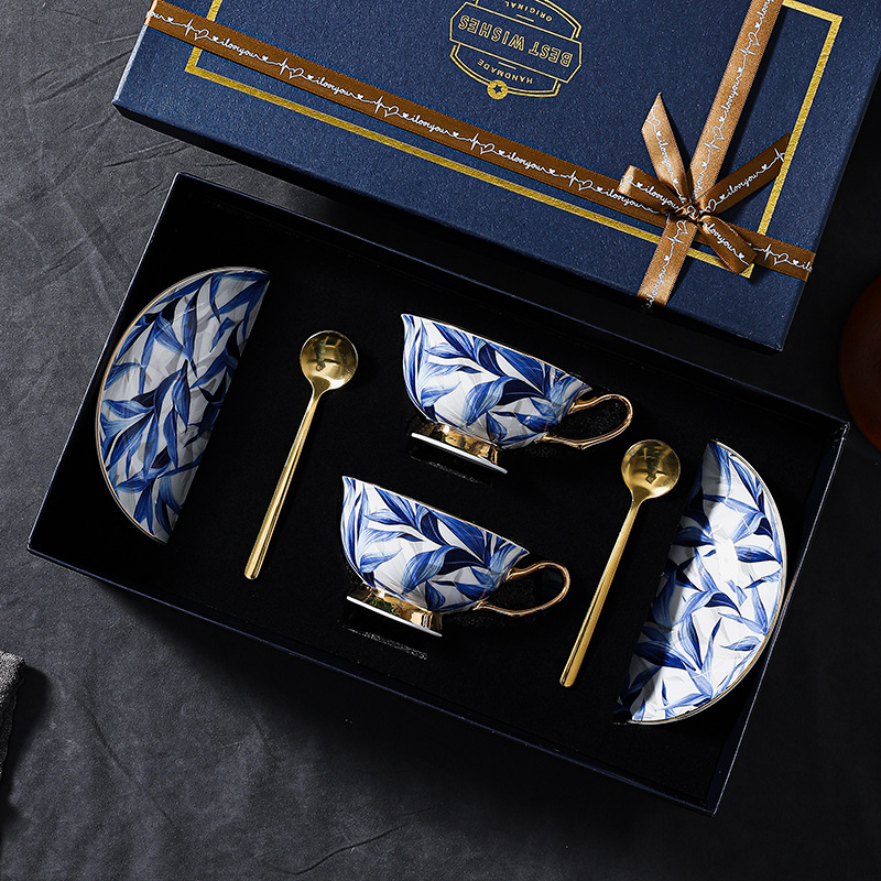 高顏值輕奢咖啡杯骨瓷套裝