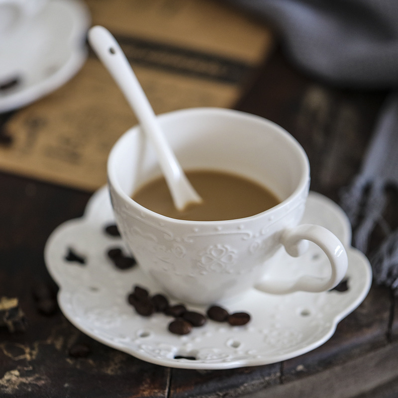 歐式浮雕咖啡杯