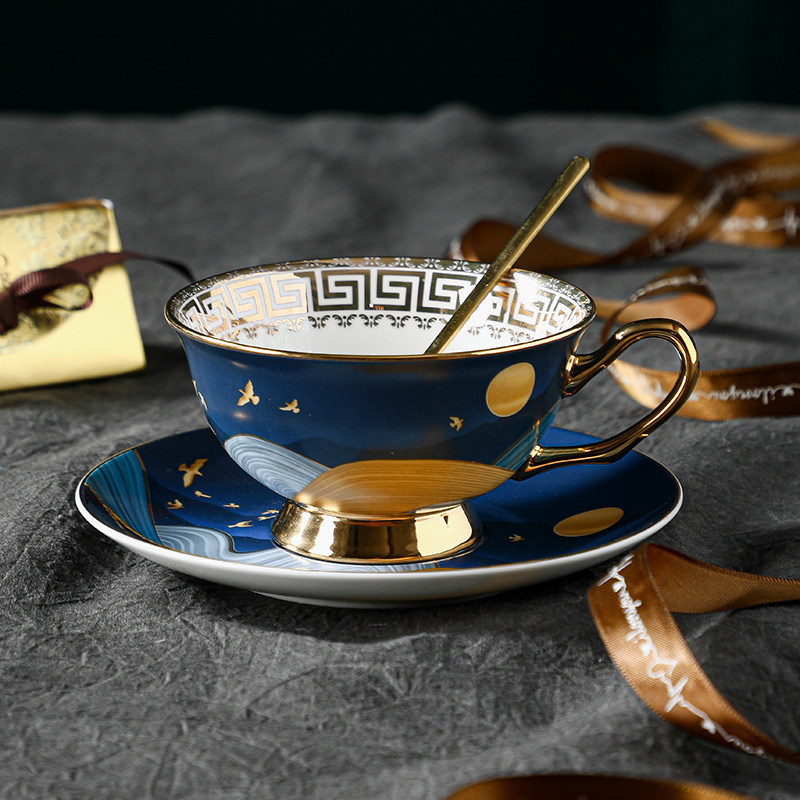 復古歐式骨瓷咖啡杯碟套裝