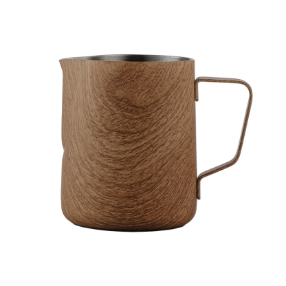 復古木紋色咖啡拉花缸