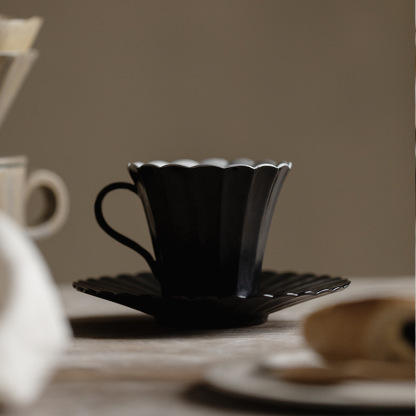 侘寂風粉引手工咖啡杯