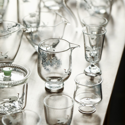 松鶴一葉扁舟日式公道杯