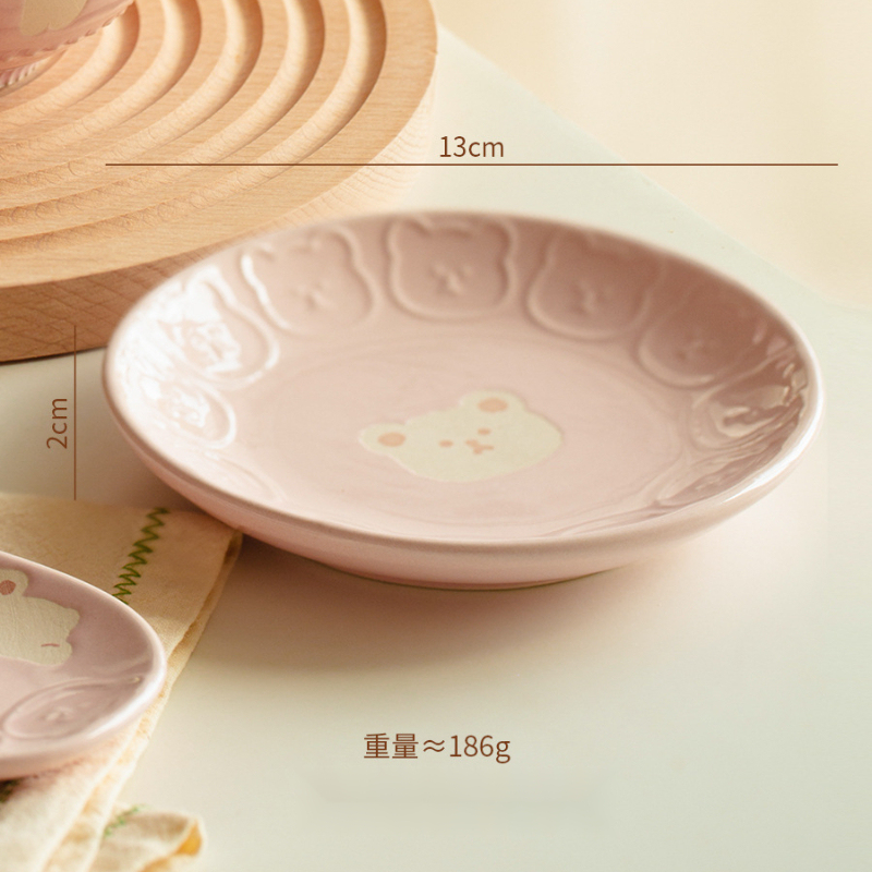 可愛小熊釉下彩陶瓷飯碗套裝