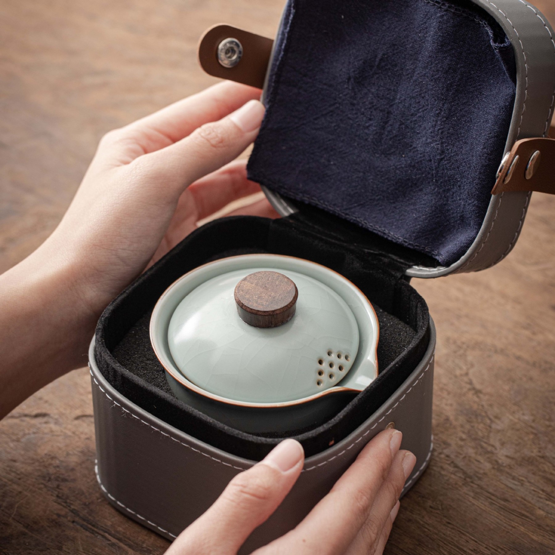 戶外旅行茶具快客杯一壺三杯