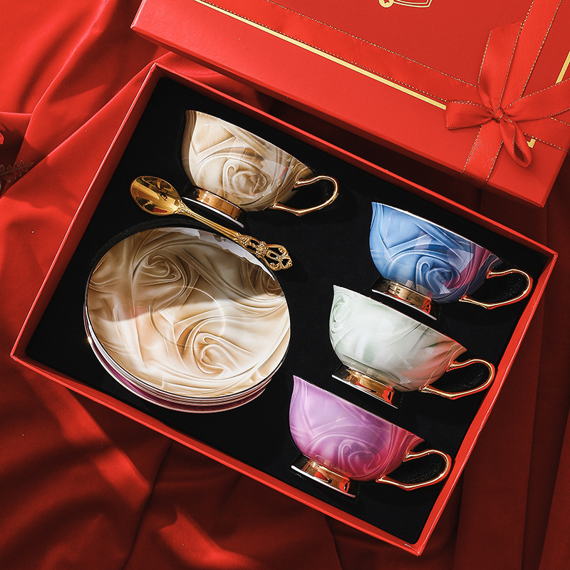 骨瓷輕奢歐式下午茶咖啡杯套裝伴手禮