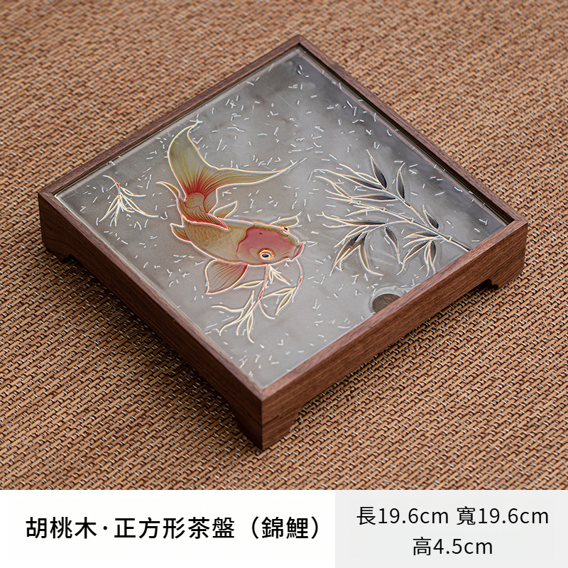 胡桃木長方形幹泡茶盤