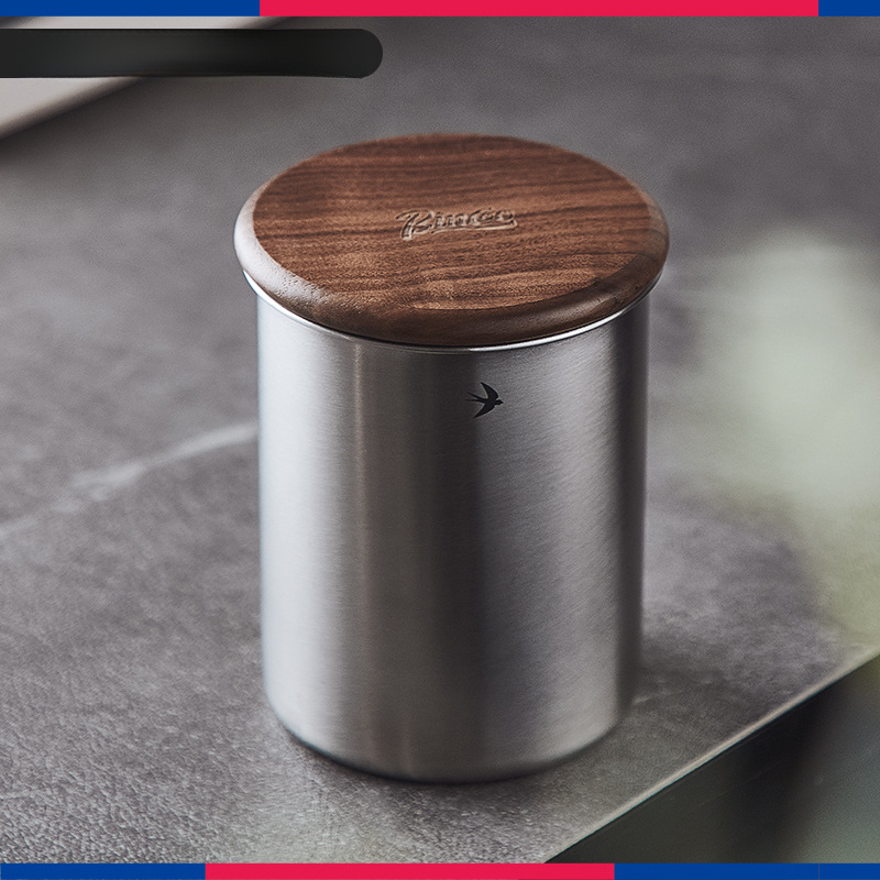 日式復古不鏽鋼咖啡豆密封罐茶葉保鮮罐