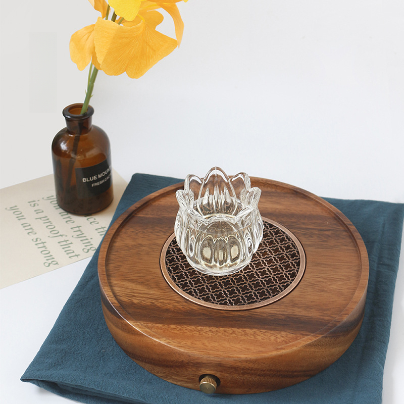 胡桃木日式茶盤茶承雙用茶具