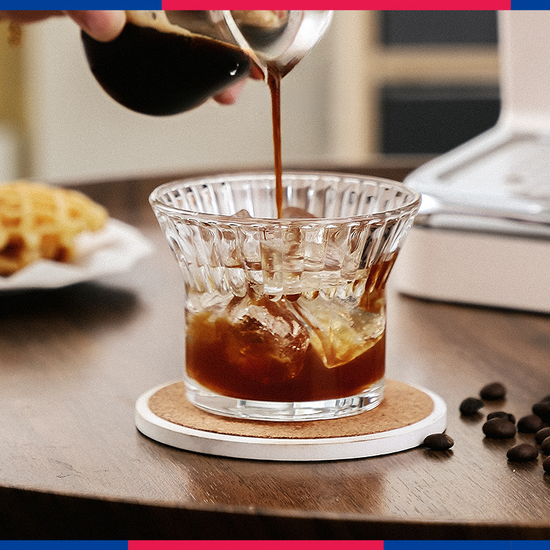 花朵創意咖啡杯玻璃杯家用威士忌杯