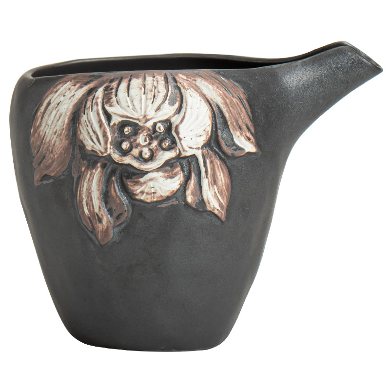 侘寂風粗陶手工公道杯