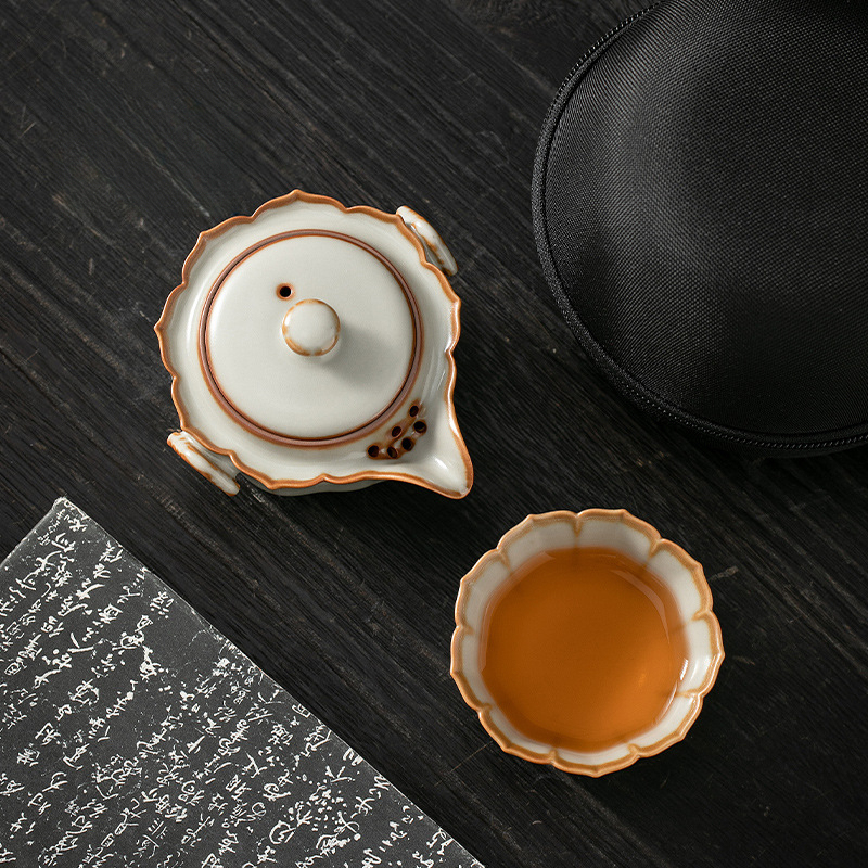 汝窯快客杯一壺一杯