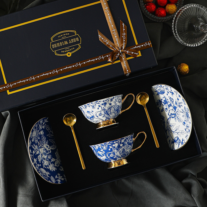 咖啡杯套裝歐式小奢華小精緻骨瓷