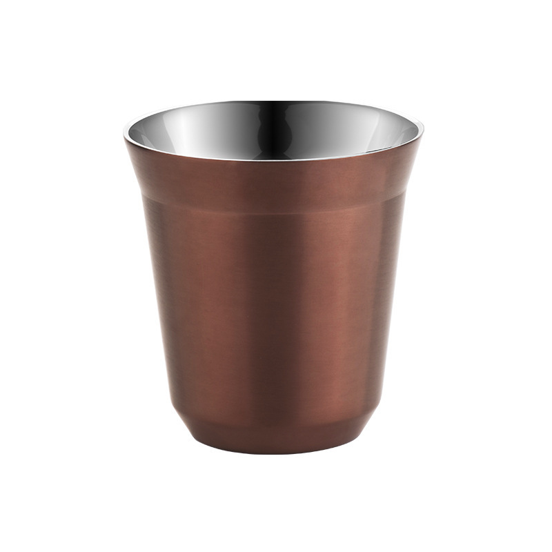 不鏽鋼雙層膠囊咖啡杯