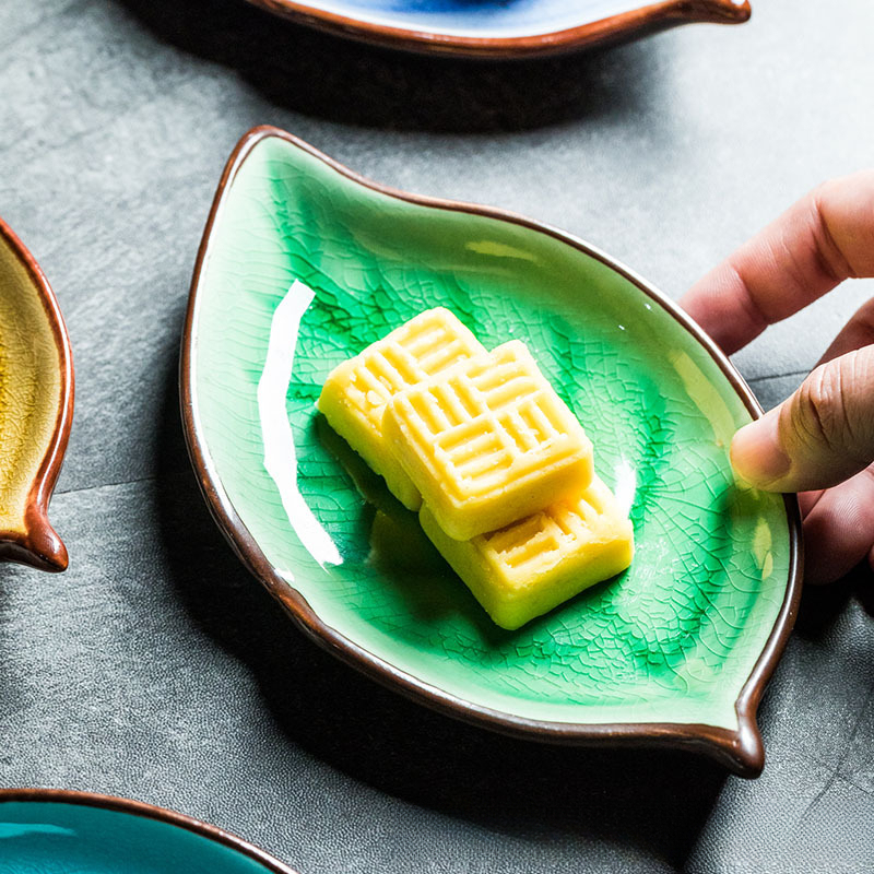 創意樹葉冰裂碟