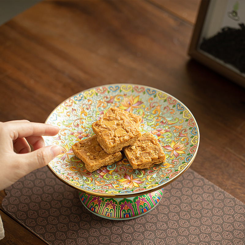 手工琺瑯彩果盤點心盤