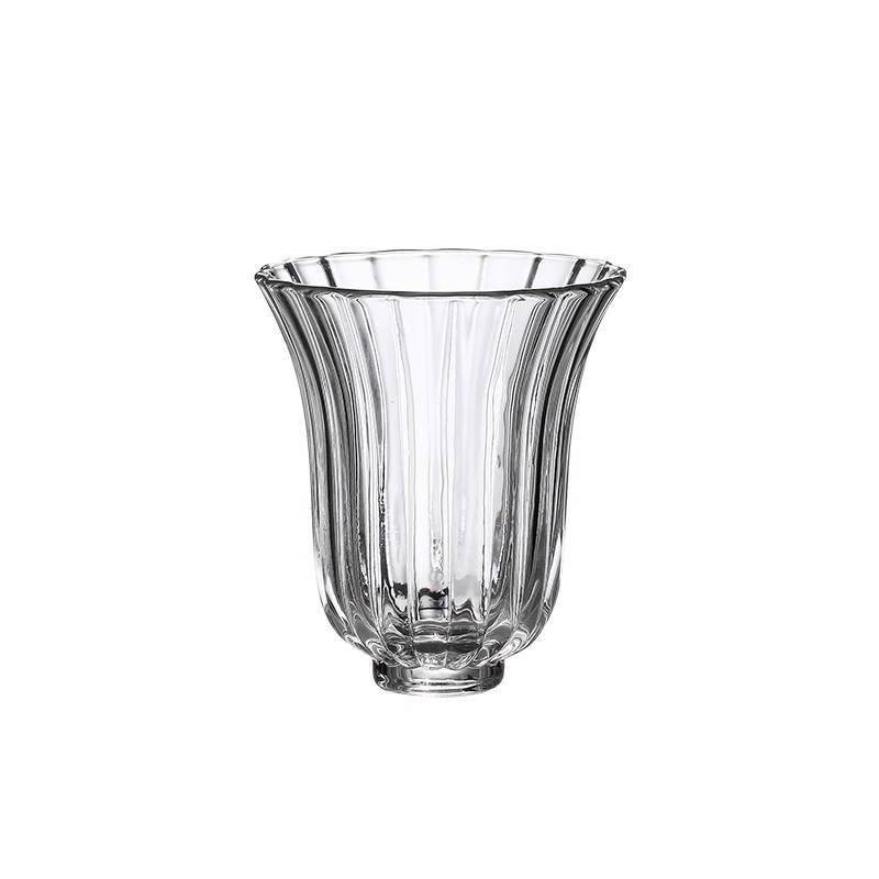 花瓣透明玻璃茶杯