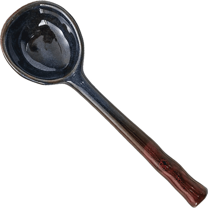 日式可愛釉下彩手繪小湯勺