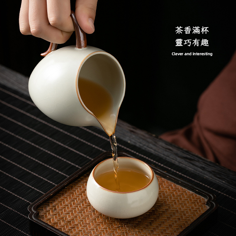 米黃品茗杯羅漢杯