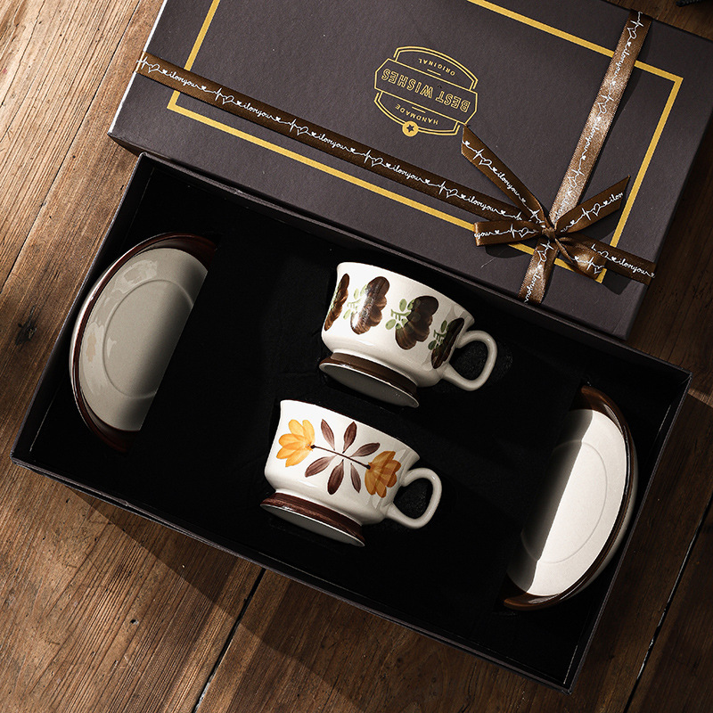 中古咖啡杯套裝精緻日式家用杯子禮盒裝