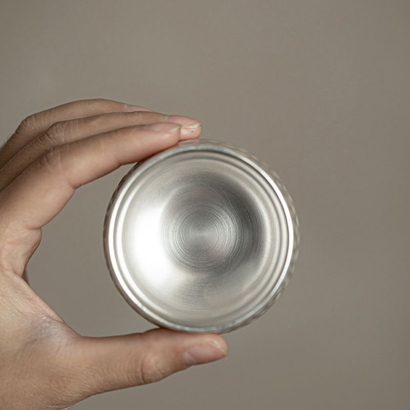 鎏銀錘紋品茗杯功夫茶具