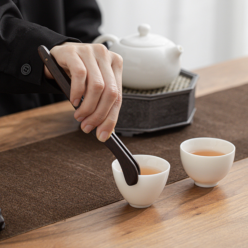 羊脂玉白瓷茶道六君子