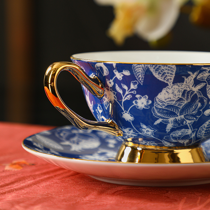 咖啡杯套裝歐式小奢華小精緻骨瓷