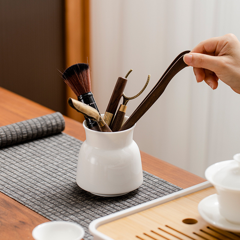 羊脂玉白瓷茶具套裝