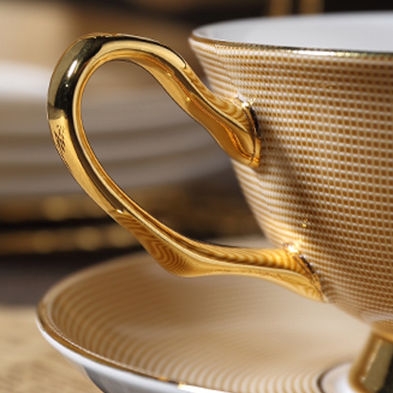 歐式輕奢骨瓷咖啡杯碟套裝