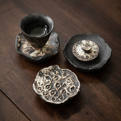 侘寂風手工防燙蓋置