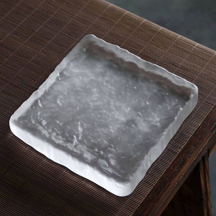 日式手工磨砂琉璃茶承