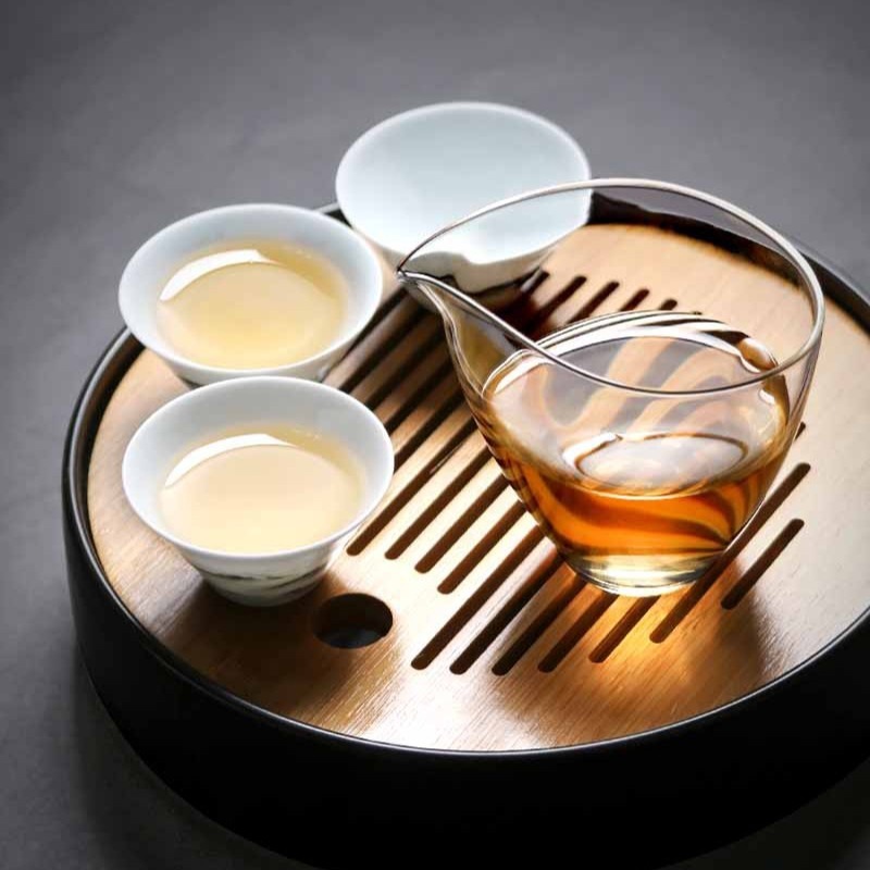 日式透明玻璃公道杯