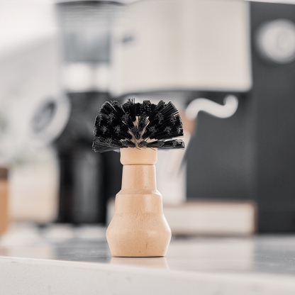 粉碗清潔毛刷咖啡機手柄實木清潔刷吧檯工具51/58mm通用