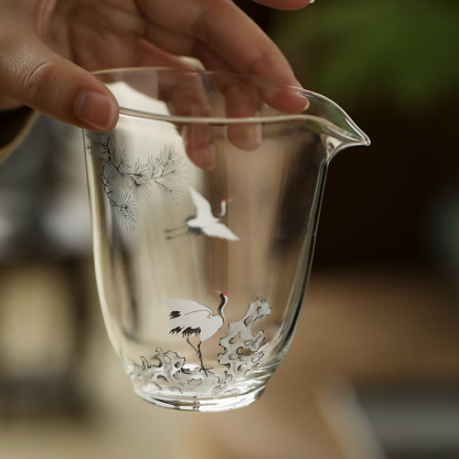 松鶴玻璃公道杯