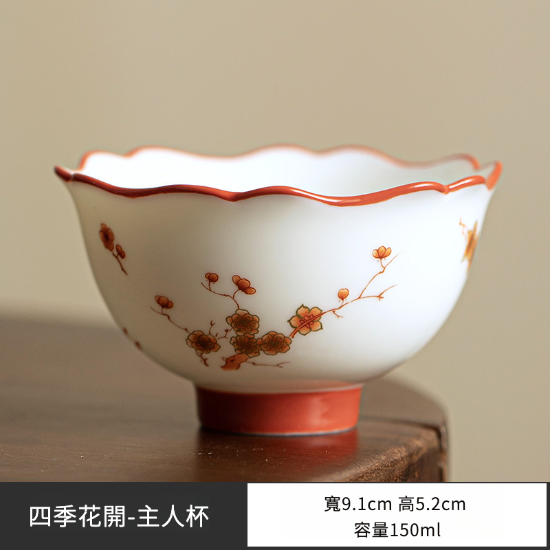 羊脂玉白瓷茶具套裝