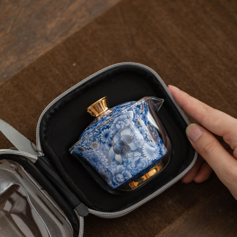繁花快客杯旅行茶具