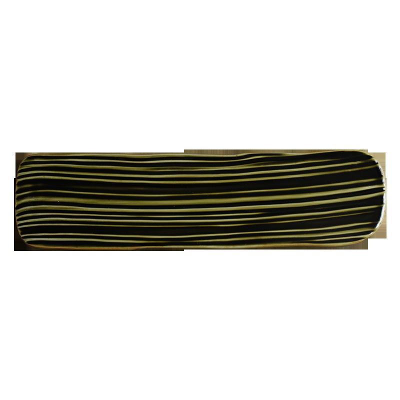 浪琴紋長板盤壽司盤