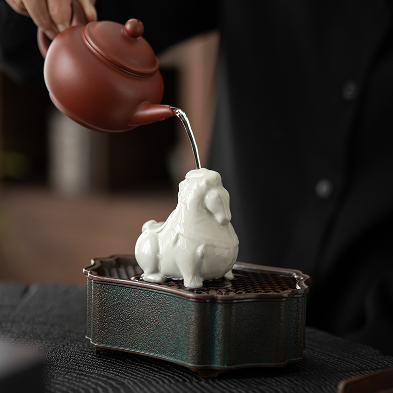 汝窯陶瓷馬茶寵