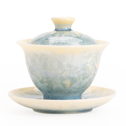 窯變結晶釉三才蓋碗