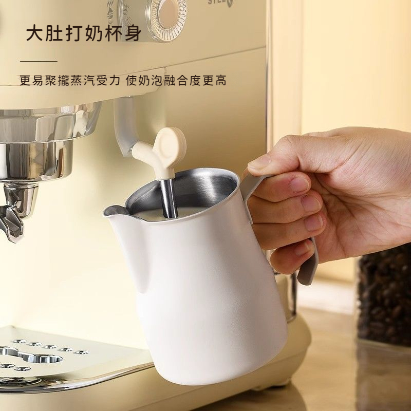 不鏽鋼加厚拉花缸意式打奶杯